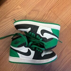 Nike Green Black White High-Top Sneakers